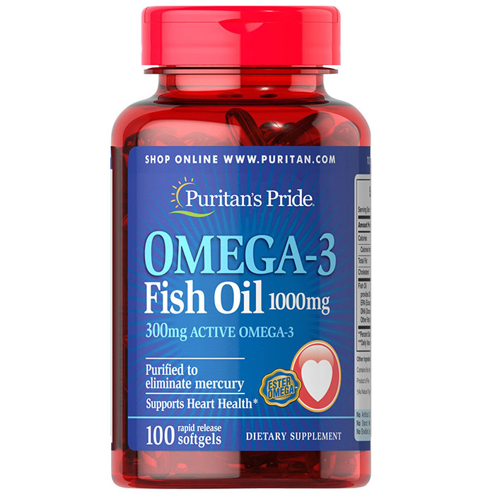 Puritan Pride   - Omega 3 Fish Oil 1000 Mg (300 Mg Active Omega-3)