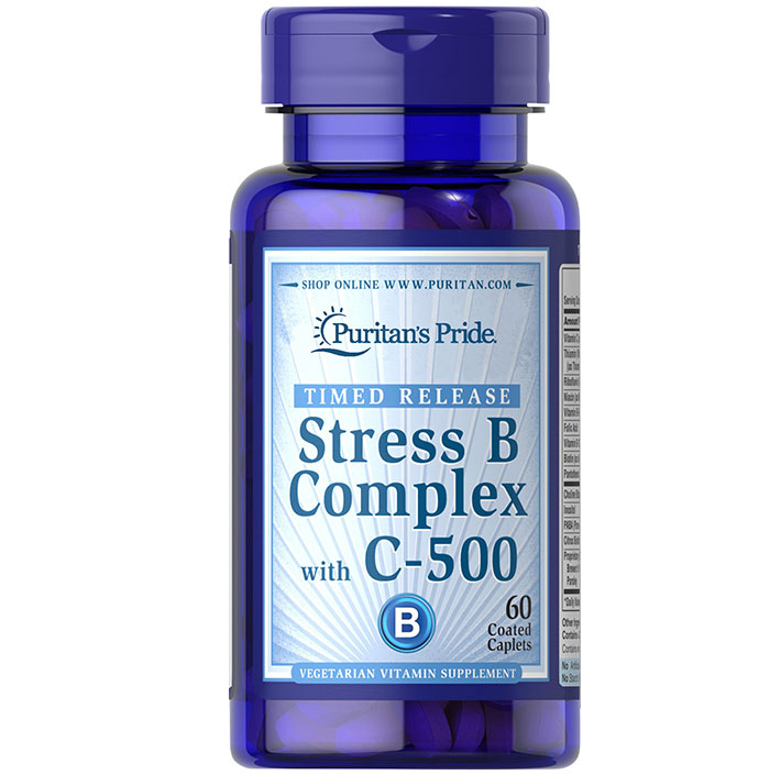 Puritan Pride   - Stress Vitamin B-Complex woth Vitamin C-500 Timed Release - 60 Caplets