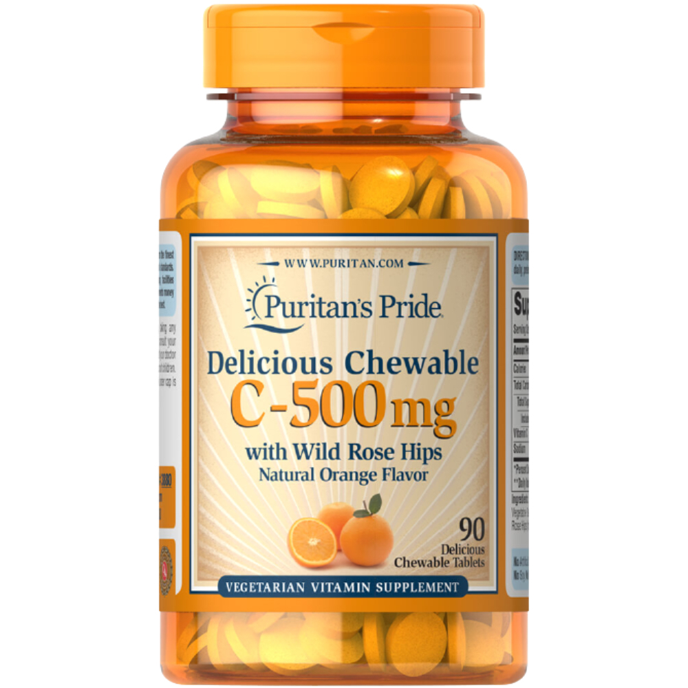 Chewable Vitamin C - 500Mg with Wild Rose Hips