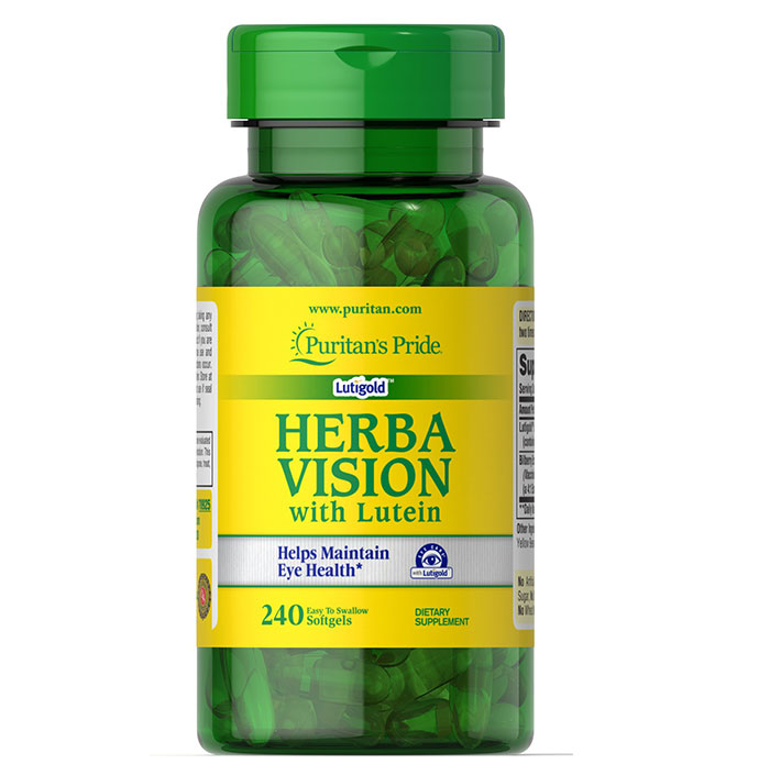 Puritan Pride   - Herbavision Gold with Lutein 240 Softgels