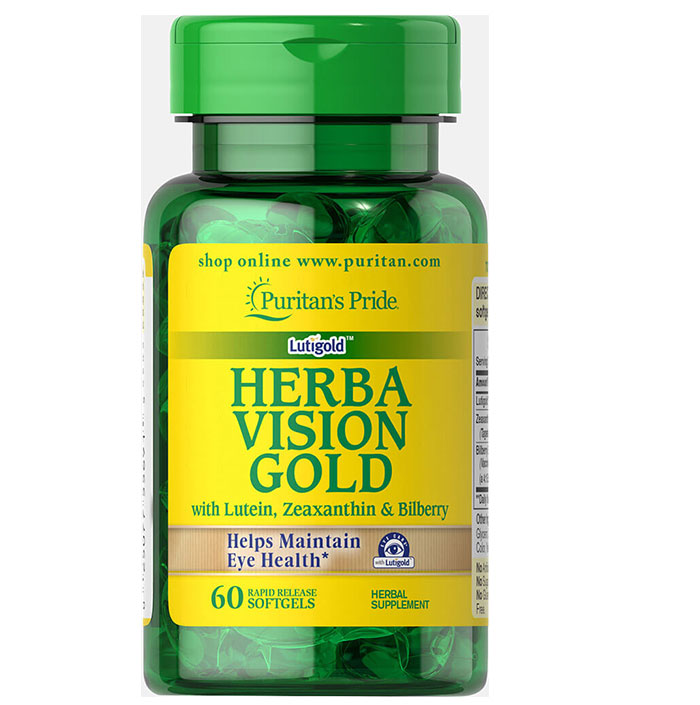 Puritan Pride   - Herbavision Gold with Lutein 60 Softgels