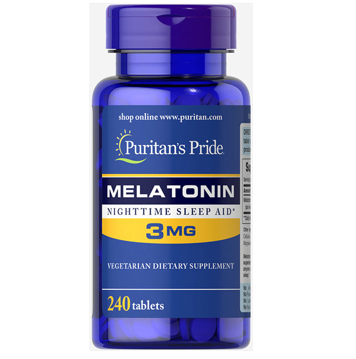 Puritan Pride   - Melatonin 3 Mg - 240 Tablets