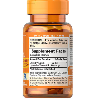 Lutein with Zeaxanthin 20 Mg - 60 Softgels