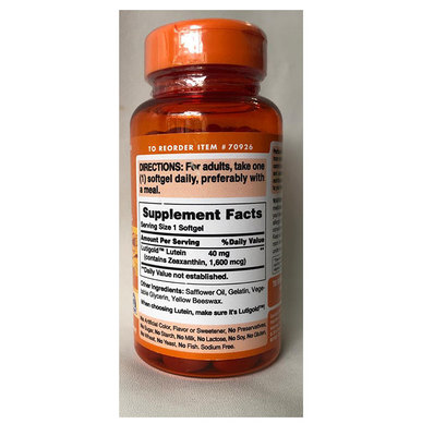 Lutein 40 Mg with Zeaxanthin - 120 Softgels